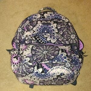 Vera Bradley Purple and Blue Floral Backpack